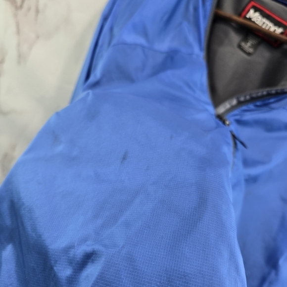 Marmot Rain Jacket Womens Large Blue Shell Water Resistant Fleece Lined Wind - Picture 10 of 14